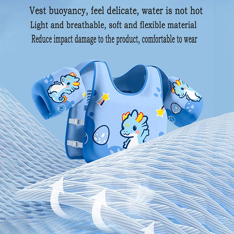Kids Swim Vest 13-25 Pounds Boys and Girls, Clasp Style Easy On and Off, Swimming Floatation 2, 3, 4, 5, 6, 7, 8 Years Old Be