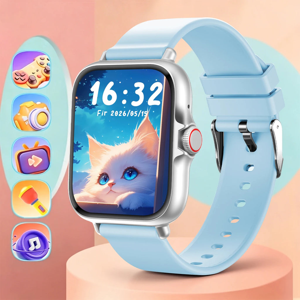 Smartwatch Kids 1.83-inch Screen Sports Tracking Real-Time Weather 200mAh Battery Bluetooth Call/Music Parent-child interaction