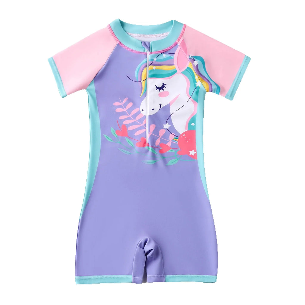 Children's swimsuits boys and girls' one-piece quick drying swimsuits small medium and large children's new girls' swimsuits