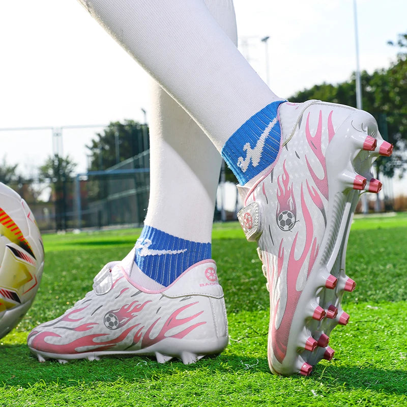 Children's Soccer Shoes Lightweight Football Sneakers Kids Sports Shoes Outdoor Non-Slip Futsal Shoes Boys Girls Training Shoes