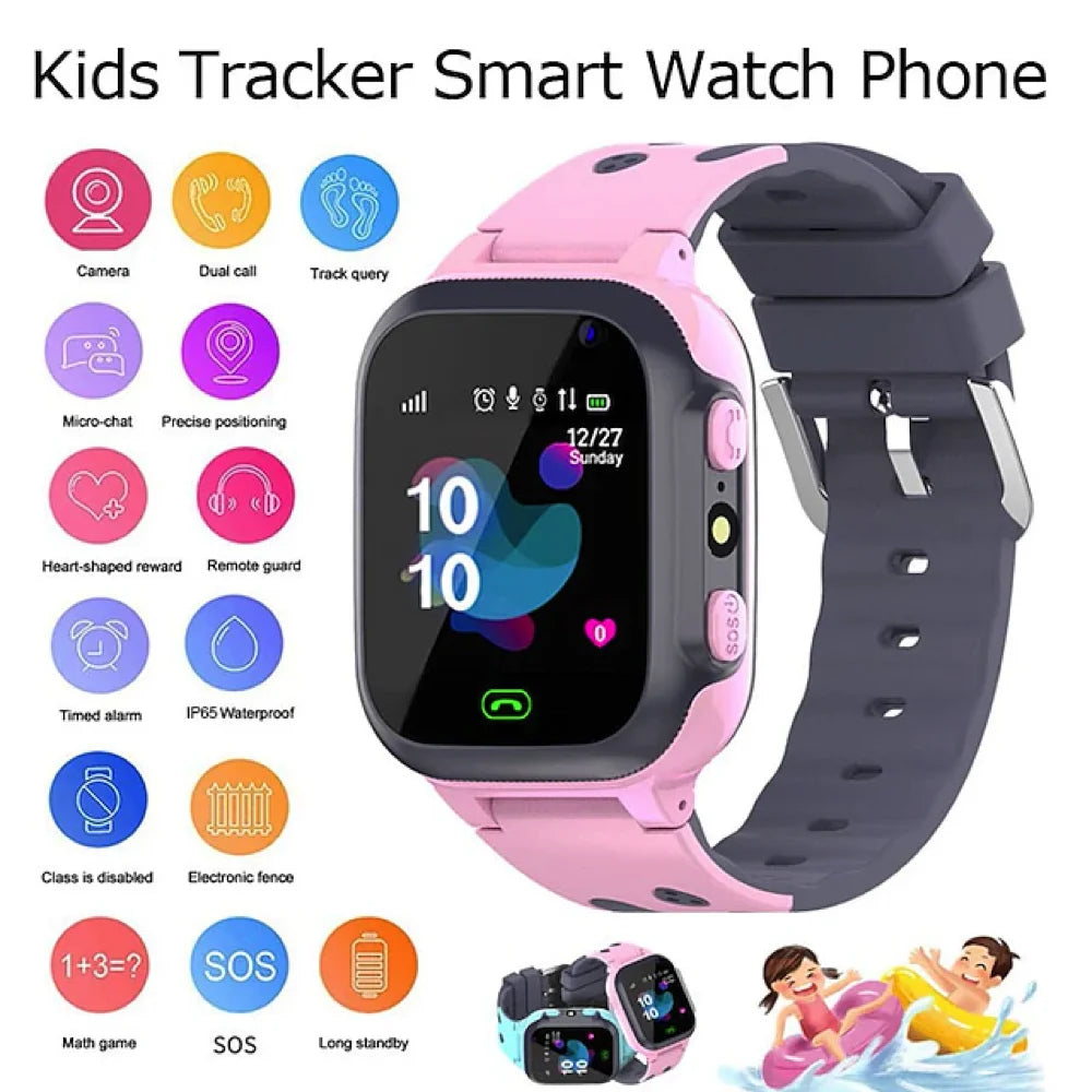 2025 Kids Smart Watch Waterproof SOS Antil-Lost Phone Watch SIM Card Location Tracker Child Smartwatch Kids Gift For IOS Android