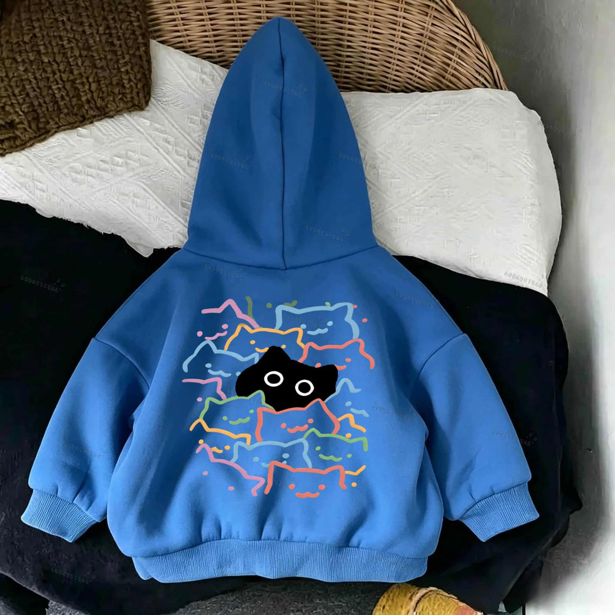 Spring, Autumn and Winter Children'sComfortable Hooded Sweatshirt-Boys' and Girls' Casual FestivalCartoon Print Pullover Sweater