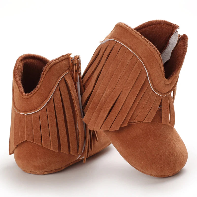 Toddler Footwear Boots Newborns Prewalkers For Unisex Baby Boys Girls Winter Keep Warm Moccasins Tassel Footwear Shoes 0-18M