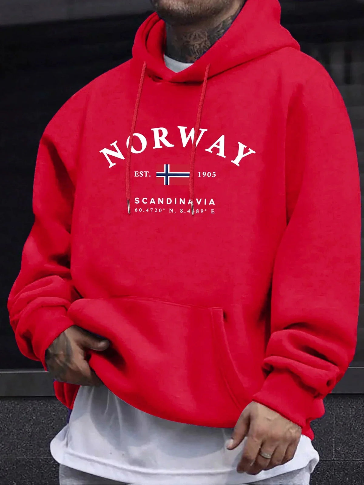 New NORWAY Print Men Winter Hoodie Woman Fashion Fleece Sweatshirt Casual Fall Clothes Y2k Oversized Hoodie Coat