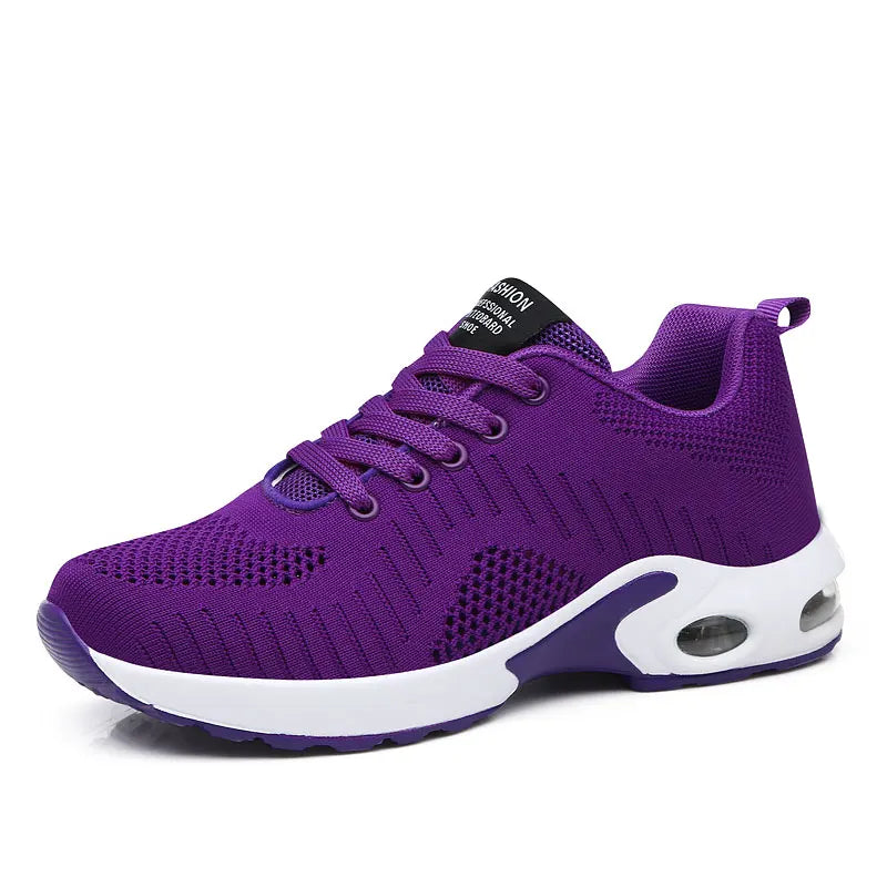 Women Sneakers Lightweight Knitted Shoes Women Casual Flats Shoes Female Tennis Shoes Non-Slip Women Sport Shoes