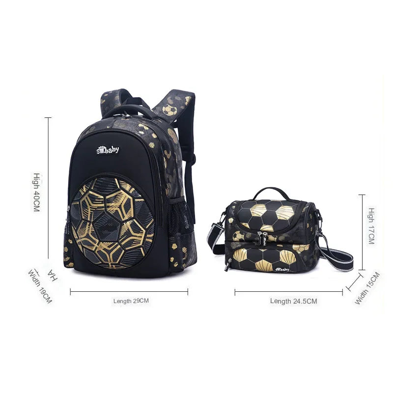 Football School Bags for Boys Shoulder Backpack Bagutte Children Spinal Protection Light Big Capacity Waterproof Backpack Kids