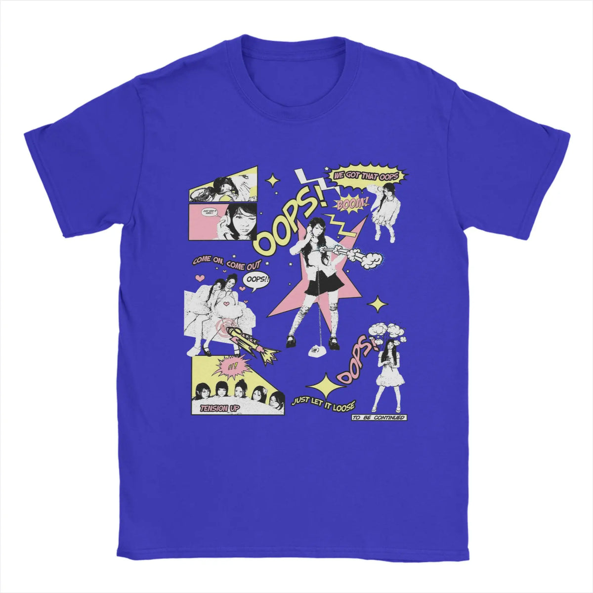 Illit Kpop T-Shirt Men  Funny Pure Cotton Tee Shirt Crew Neck Short Sleeve T Shirts Classic Clothes