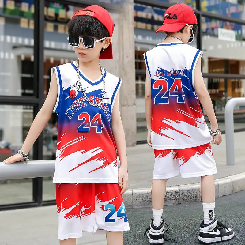 Children Team Training Uniform Kids Basketball Jersey Quick-drying Boy and Girls Comfortable Shirt  Child Sportswear Tracksuits