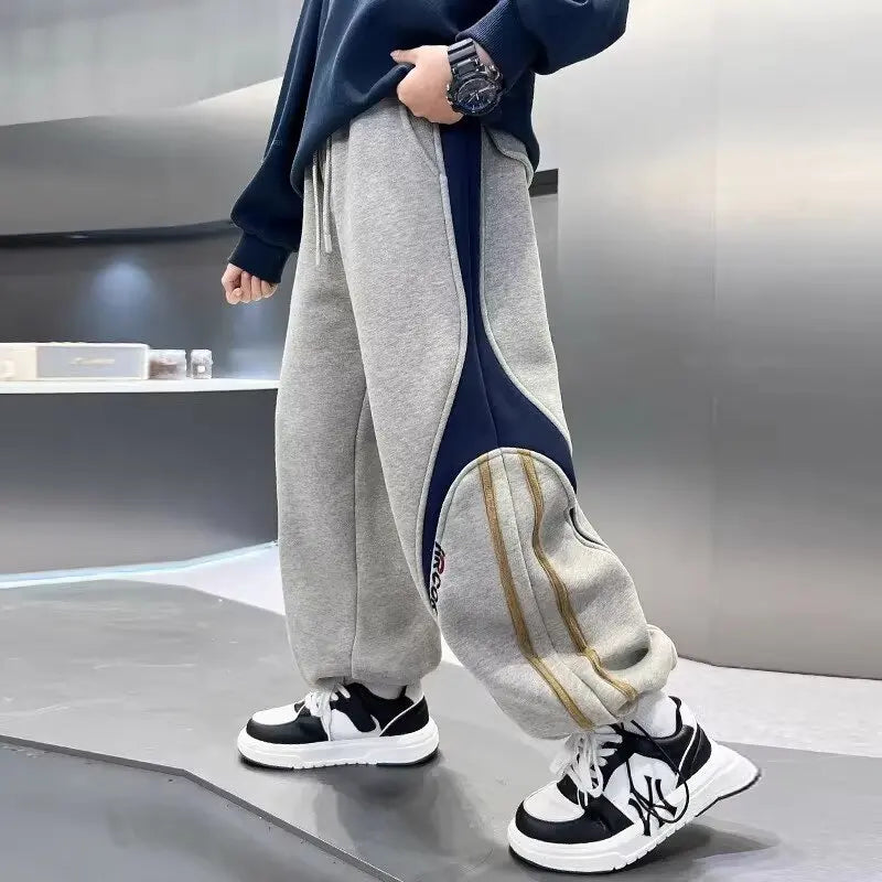 2025 Kids Clothes Boys Cargo Pants Spring Autumn Big Kids Sport Straight Loose Pants Teenage Streetwear Trousers Joggers Pants