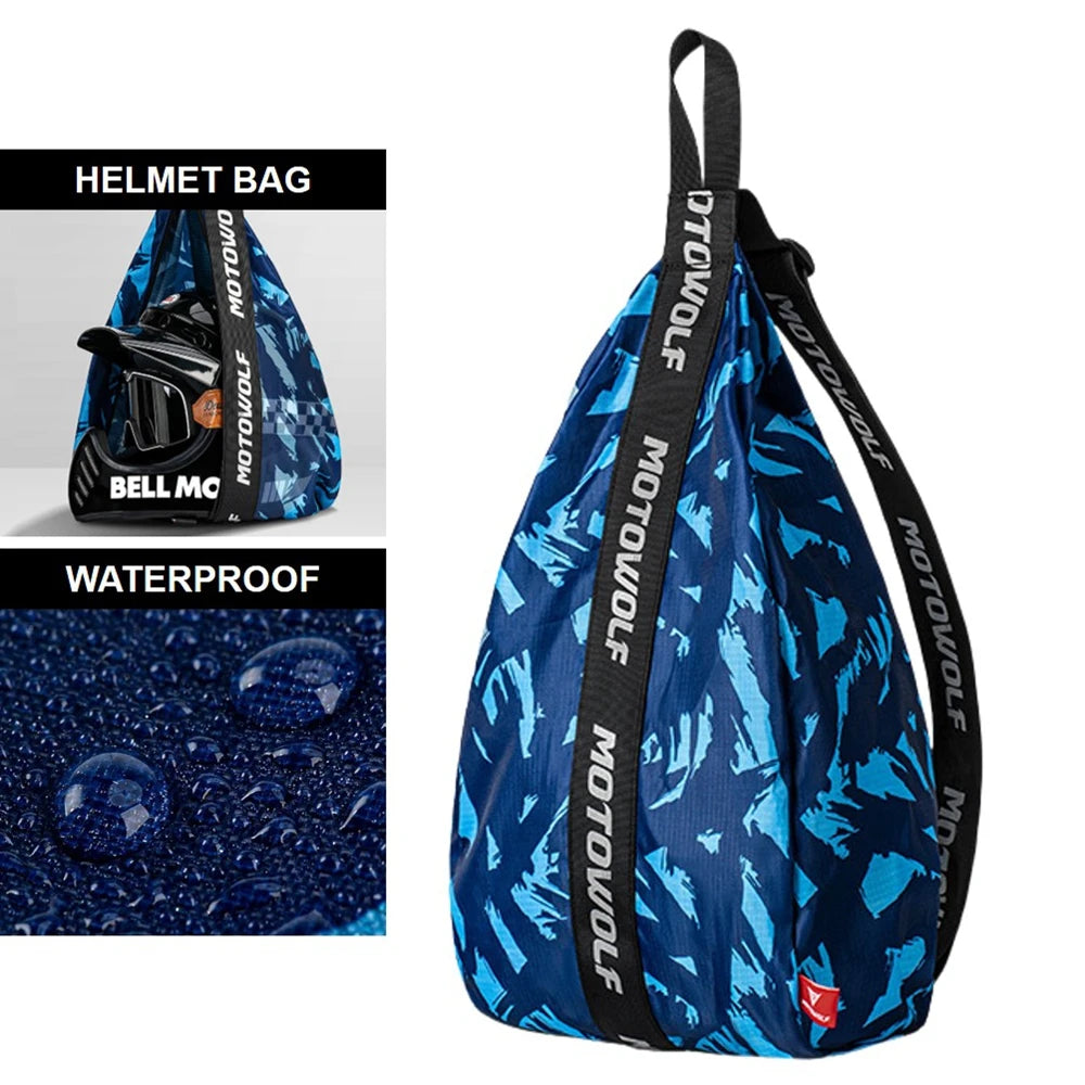 Simple Style Motorcycle Helmet Bag for Men Women Full Face Helmet Backpack Outdoor Sport Cycling Travel Bag Water-Repellent