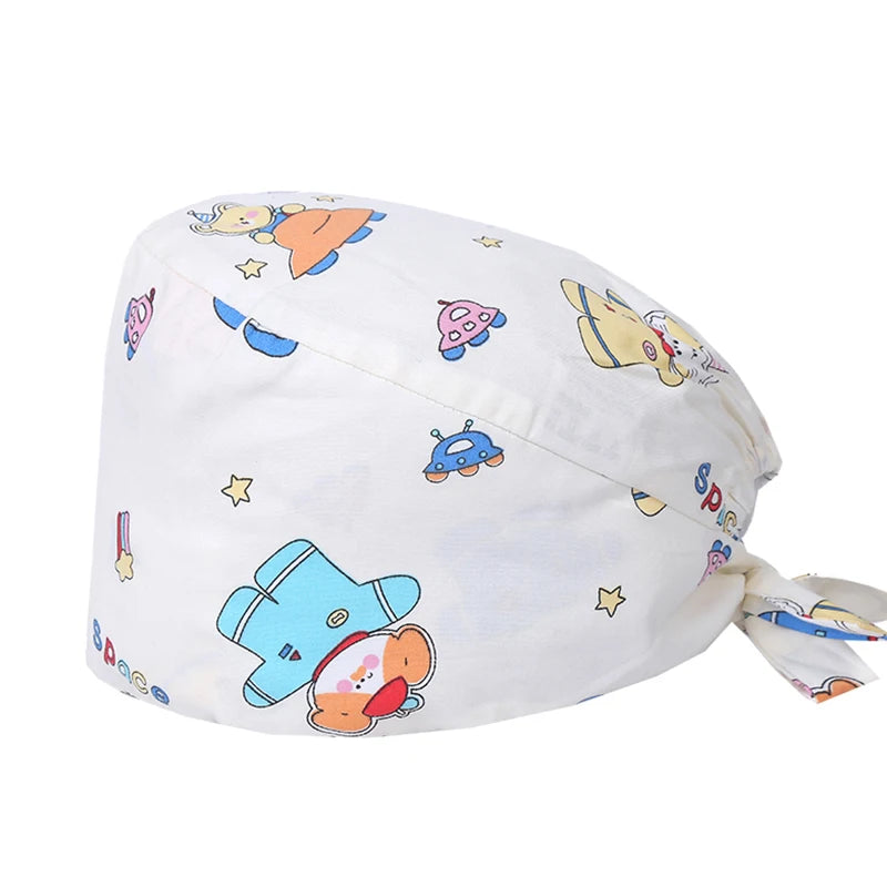 Women's Working Hats Cotton Adjustable Medical Nurse Caps Beauty Salon SPA Doctor Scrub Hat M909