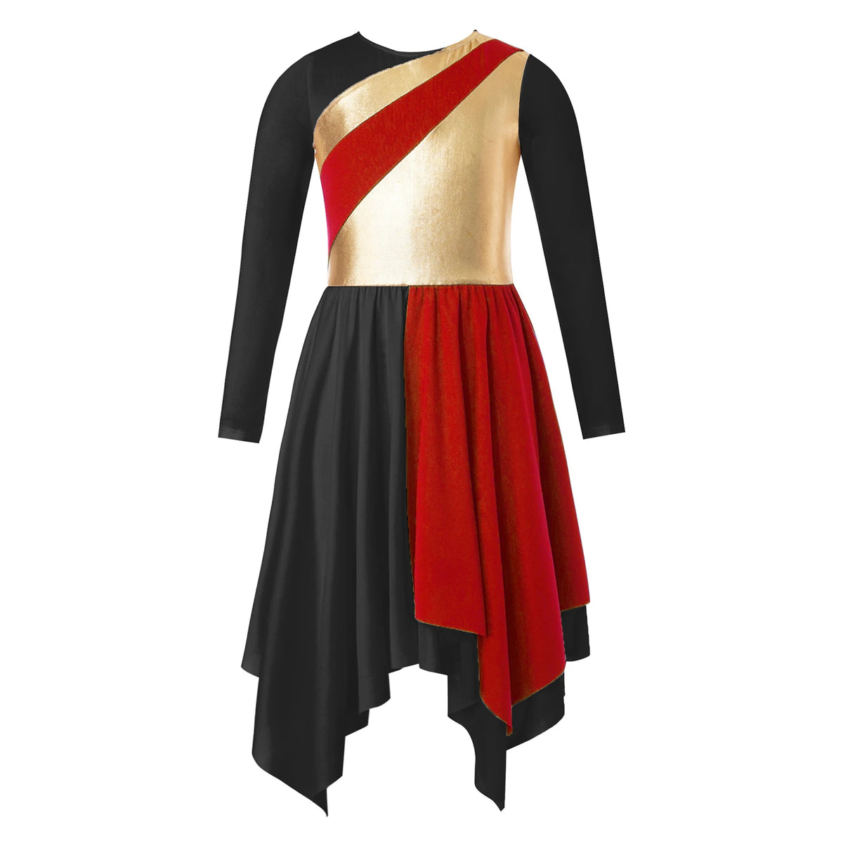 Kids Girls Liturgical Praise Dress Lyrical Dance Performance Costumes Children Church Choir Worship Ballroom Dancing Dancewear