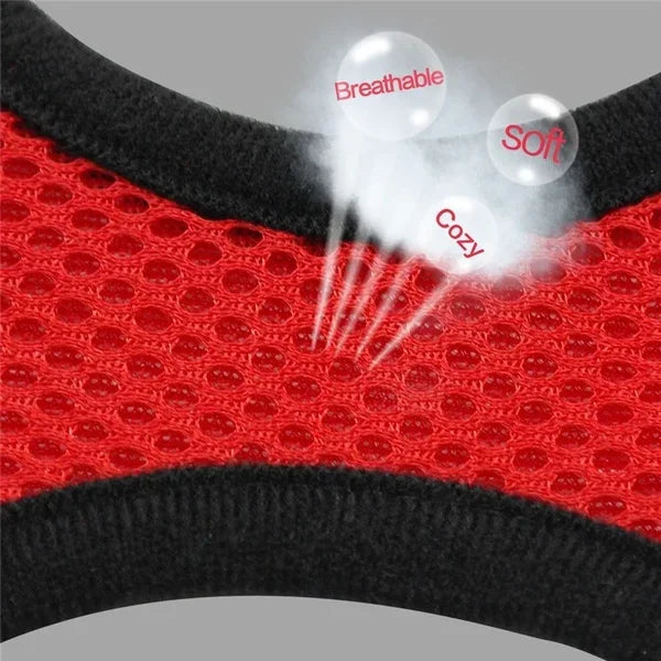 Dogs Puppy Harness Collar Cat Dog Adjustable Vest Walking Lead Leash Soft Breathable Polyester Mesh Harness For Small Medium Pet