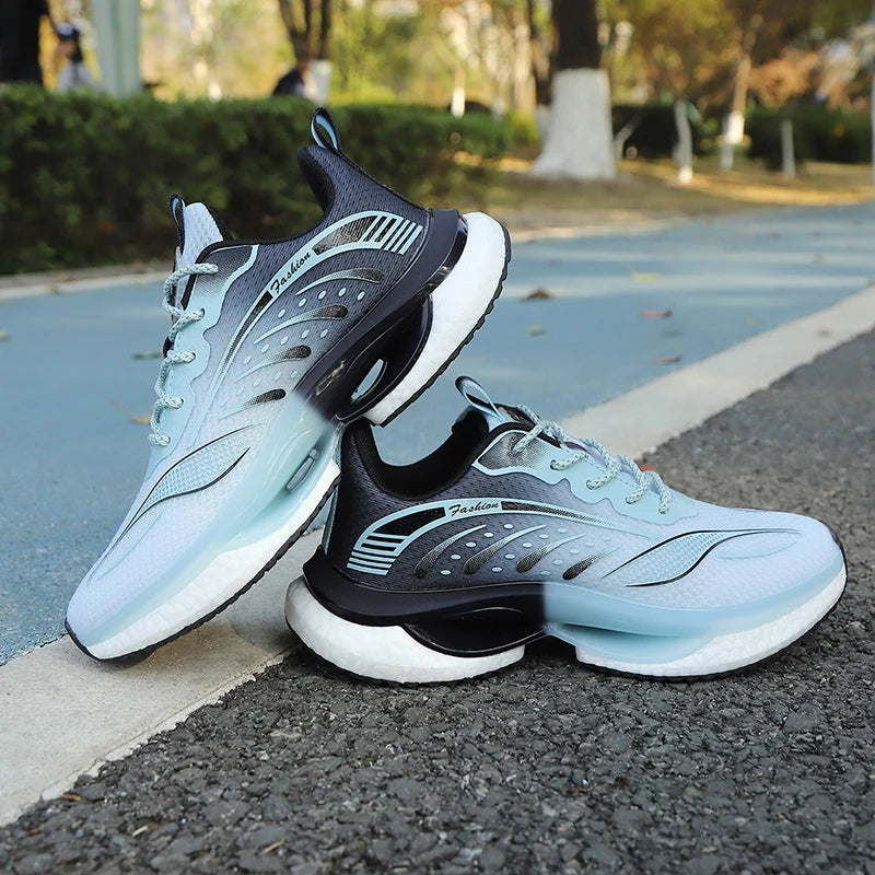 Men Women Running Shoe Autumn Winter Size 36‑45 Breathable Mesh Sneakers Shock‑Absorbing Casual Sports Shoes for Walking Jogging