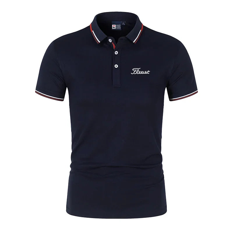 Summer High-Quality Men's Printed Polo Shirt, New High-End Business Casual Quick Drying And Breathable Polo Collar Polo Shirt