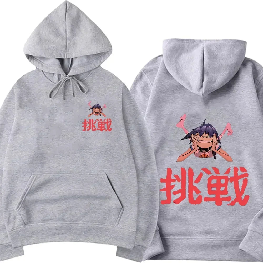Funny Music Band Gorillaz Demon Days Hoodie Boy Crazy Hoodied Round Collar Long Sleeve T Shirts Clothing Casual Graphic Hoody