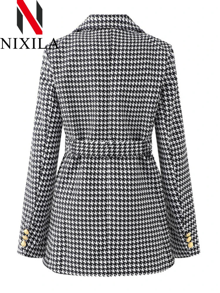 New in Spring Autumn Women‘s Fashion Jacket Women Geometric Elegant Dress Coats Lady Women Slim Office Blazer Women Clothing