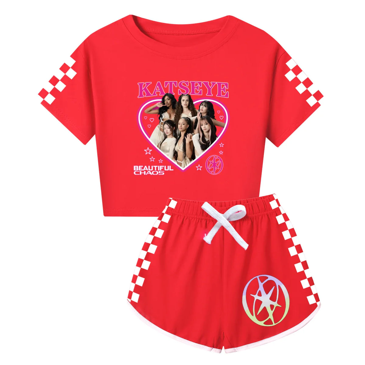 Summer Fall Girls Boys Pajama Sets KPop Girls Group KATSEYE Pyjamas Children Cotton Sleepwear Baby Underwear Set Kids Clothes