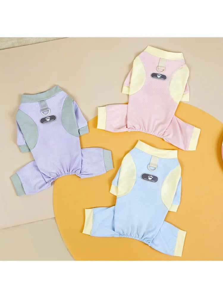 Pet clothing outdoor  dog four-legged outfit spring and summer new dog clothes cat spring and summer clothes for sun protection