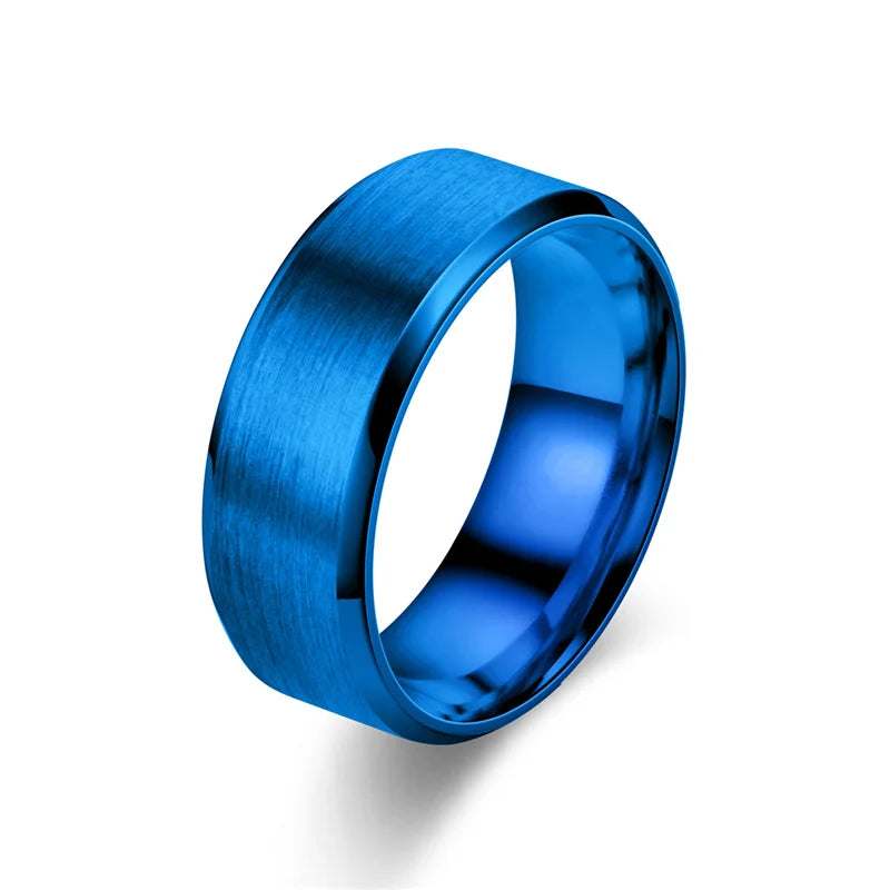 Fashion Charm Jewelry Ring For Men Women Stainless Steel Black Rings Wedding Engagement High Quality Matte Male Accessories