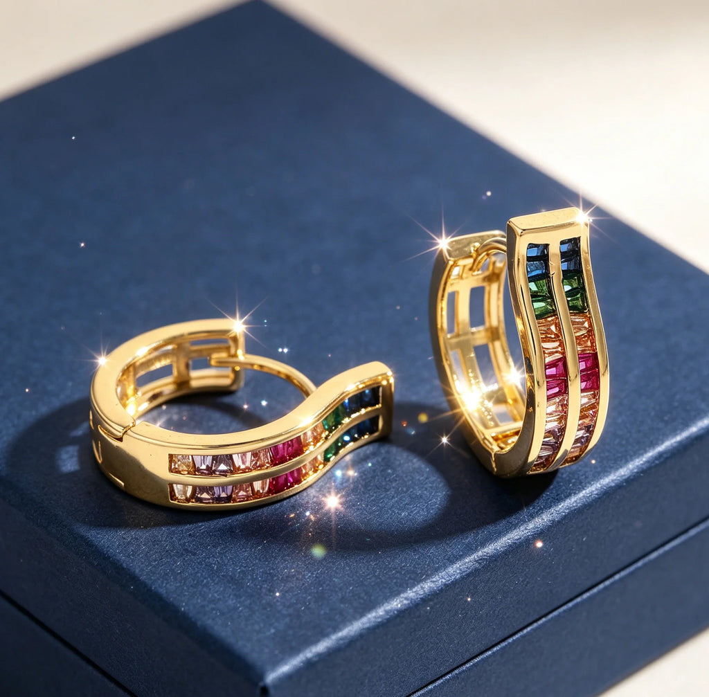 A Pair of Exquisite and Elegant Earrings for Women, Colorful Ear Jewelry Suitable for Everyday Wear