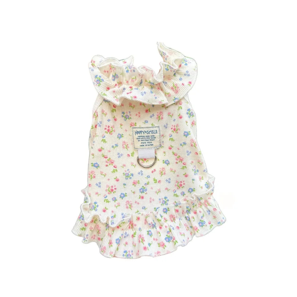 Pet Clothes Thin Dog Cool Dress Cute Soft Dog Cooler Clothes Breathable Skin-friendly Puppy Skirt Spring/Summer