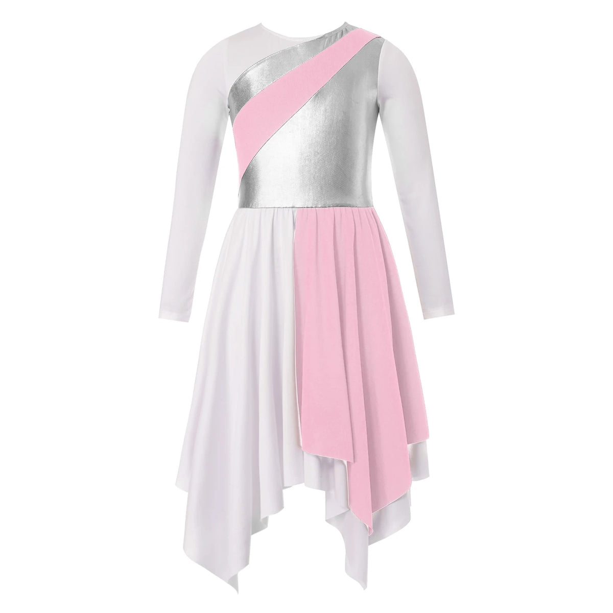 Kids Girls Liturgical Praise Dress Lyrical Dance Performance Costumes Children Church Choir Worship Ballroom Dancing Dancewear