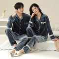 New Couple Pajamas for Women Spring Autumn Winter Gold Velvet Red Bridal Wedding Home Suit Set for Men and Women Set