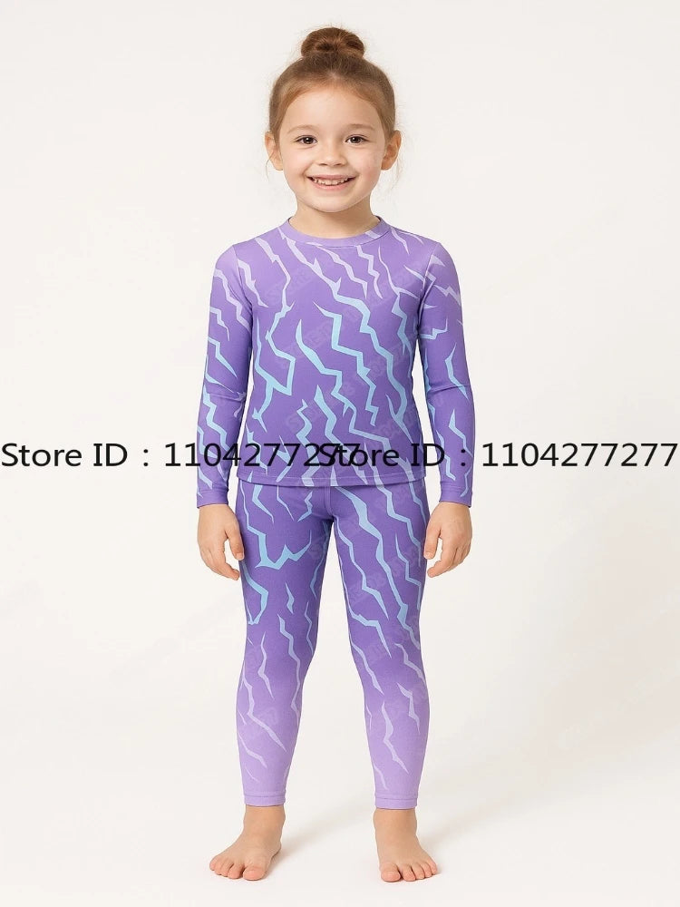 Girls Demon Pop Cosplay Devil Tattoo Pajamas Kid Pants Long Sleeve Pajamas Set Halloween Boys Girls Pajama
