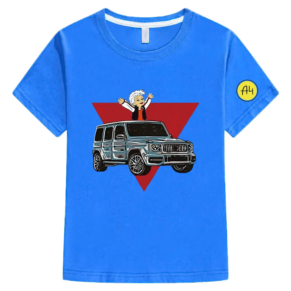 Kids 100% Cotton T Shirts Merch A4 Gelik Print Casual Family Clothing Children's Fashion Tops Girls Clothes Boys Мерч А4 T-shirt