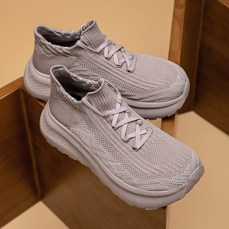 Women's Knitted Sports Shoes, Breathable, Lightweight and Casual Sports Shoes, Soft-soled Walking Sports Shoes for Men and Women