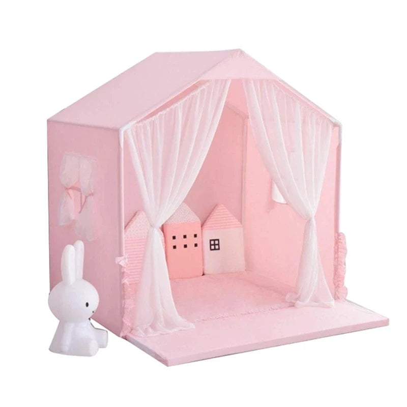 Cute Pet Cat Bed Detachable Pink Cat Tent House Dog Bed Comfortable Indoor Kitten Princess Mattress Dog Kennel Pets Supplies