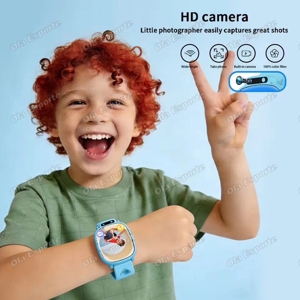 Kids Games Smart Watch 18 Games 1.88-inch Display Screen Camera Waterproof Flashlight For Holiday Gift Boy Girl Children Watch