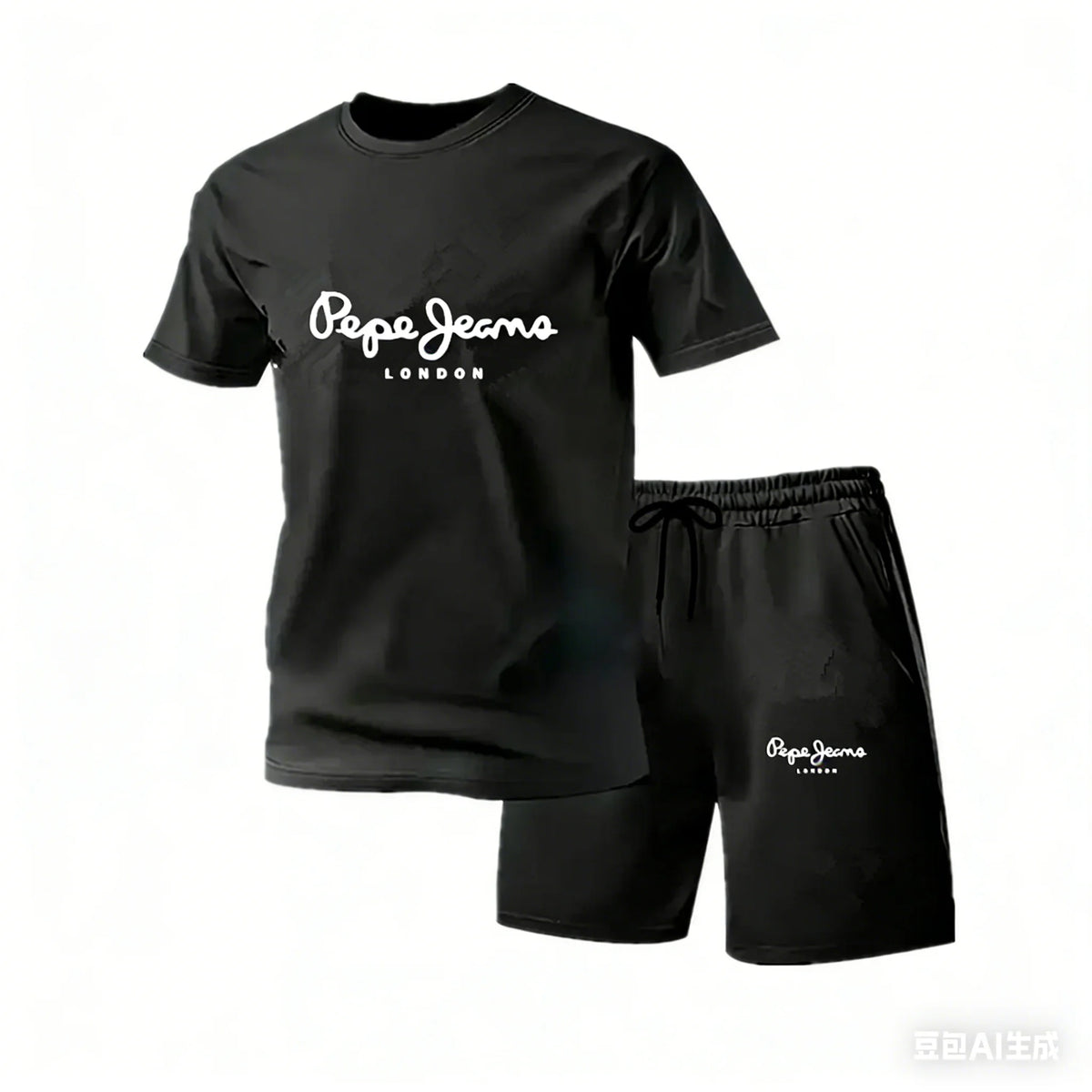 New summer fitness sportswear for men short-sleeved T-shirt and shorts two-piece set breathable and quick-drying casual wear
