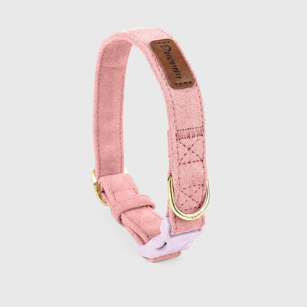 Pet Collars Trendy Premium Suede Dog Harness Leash Set-Adjustable Pet Chest Strap Soft Durable Puppy Kitten Fashion Accessories