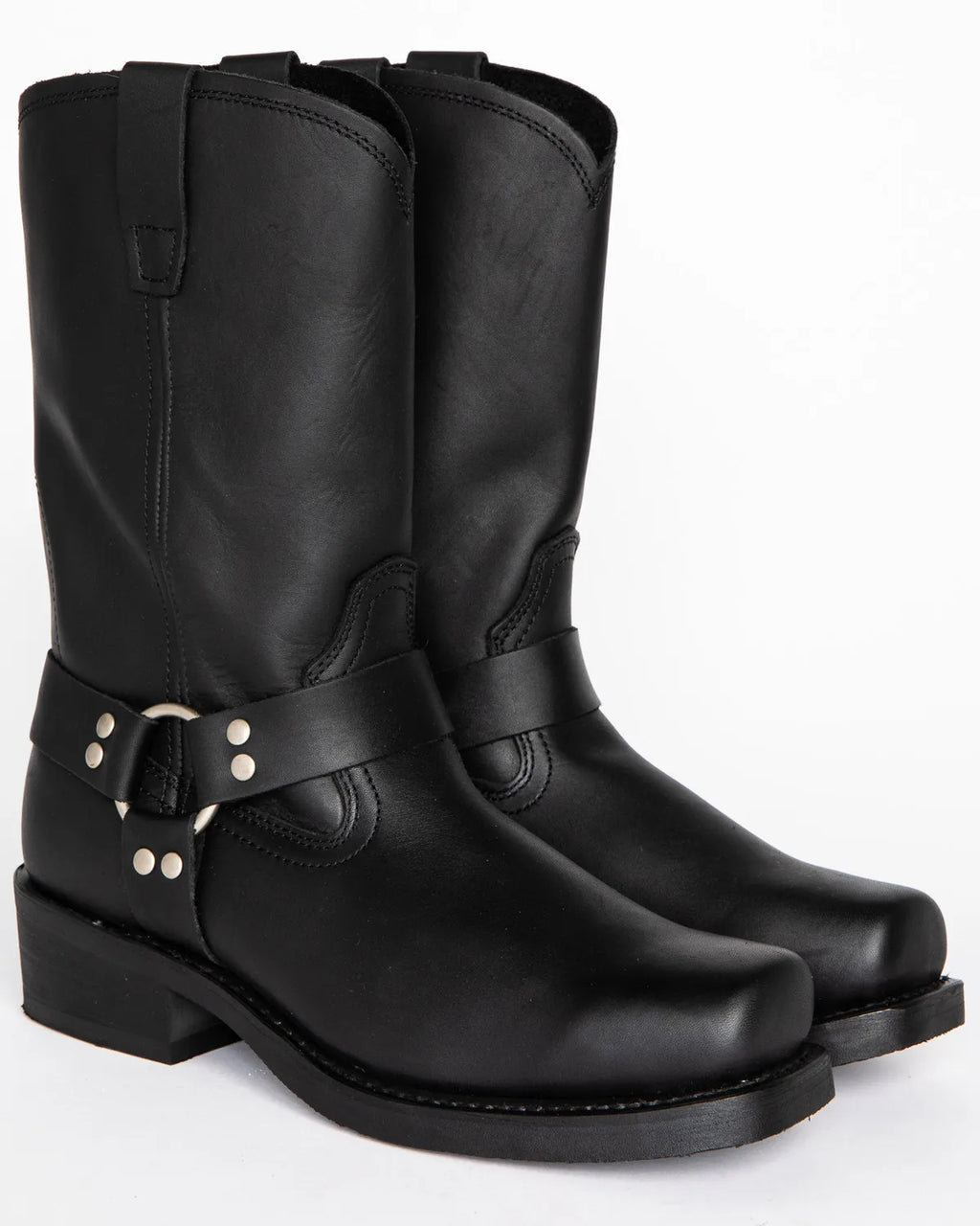Men's Boots Handmade Men's Embroidery Thick Heel Mid-tube Boots European American Style Western Cowboy Boots Plus Size 39-48