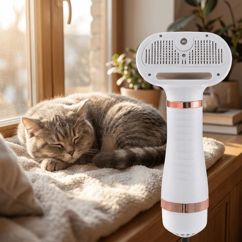 Pet Accessories Adjustable Pet Hair Dryer Detangling Portable Pet Grooming Comb Low Noise Durable Dog Hair Dryer Pet Bath