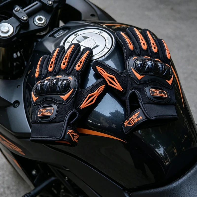 Motorcycle protect Gloves Waterproof Touch Screen Full Finger Leather Joint protection Anti-fall Moto Non-slip Riding Men Novelt