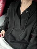 New Autumn Winter Sweaters for Men Loose Trendy Brand Hooded Pullover Sweaters