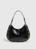 2025 New Fashion Trendy Underarm Bag Riveted Handbag Chain Shoulder Bag Boston Crossbody Bag