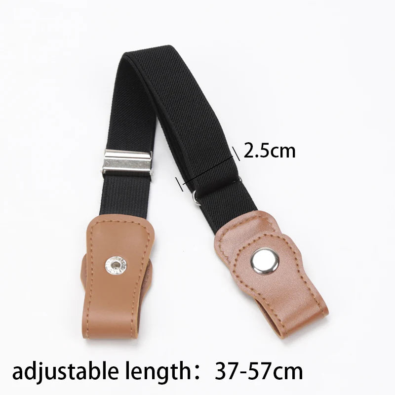 Kids Belts Buckle-Free Elastic Black Striped Hearts Dots Waist No Buckle Stretch Toddlers Adjustable Boys Girl Belts for Jeans
