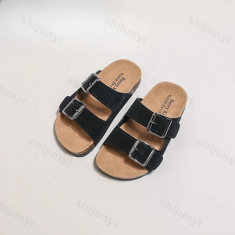 Children Sandals 2026 Girls Boys Summer New Fashion Korean Soft Sole Anti-slippery Versatile Kids Slippers Open-toe Beach Shoes