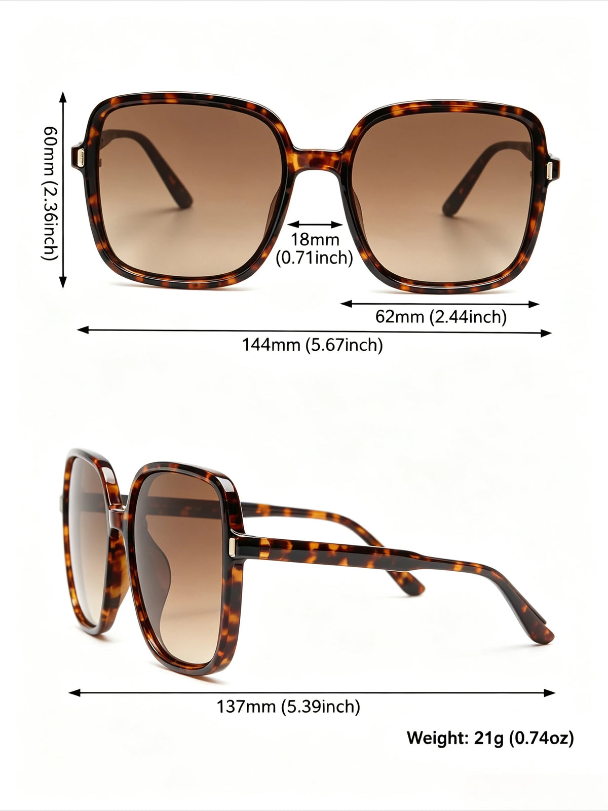 new model Oversized Sunglasses for Women Luxury Vintage Square Sun Glasses Classic UV400 Big Frame Lady Eyewear