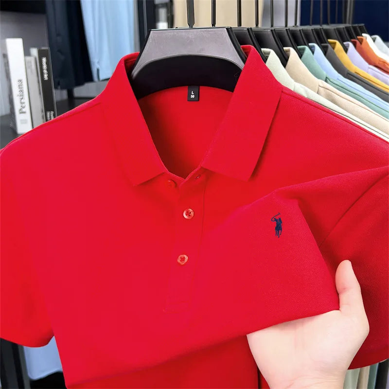 2026 Men's Embroidered Polo Shirt, Premium Summer Casual Business Sports Short Sleeve, Quick Dry Breathable