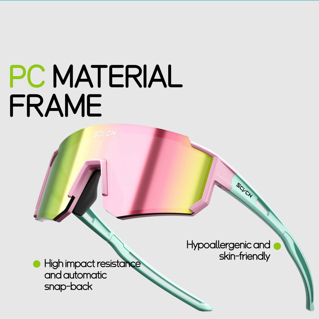 SCVCN Children Sports Glasses Kids Road Bikes Cycling Eyewear Photochromic UV400 Goggles Outdoor Cycling Teenager Sunglasses