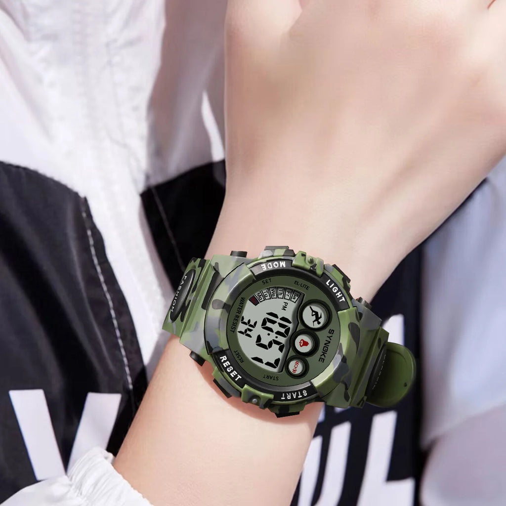 Kids Watch,Boys Watch for 3-15 Year Old Boys,Digital Sport Outdoor Multifunctional 50 M Waterproof Alarm Watch for Children