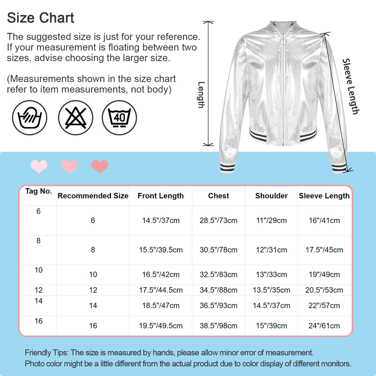 Kids Girls Boys Shiny Metallic Baseball Jacket Long Sleeve Casual Sports Bomber Jackets Jazz Hip-hop Street Dance Coats Outwear