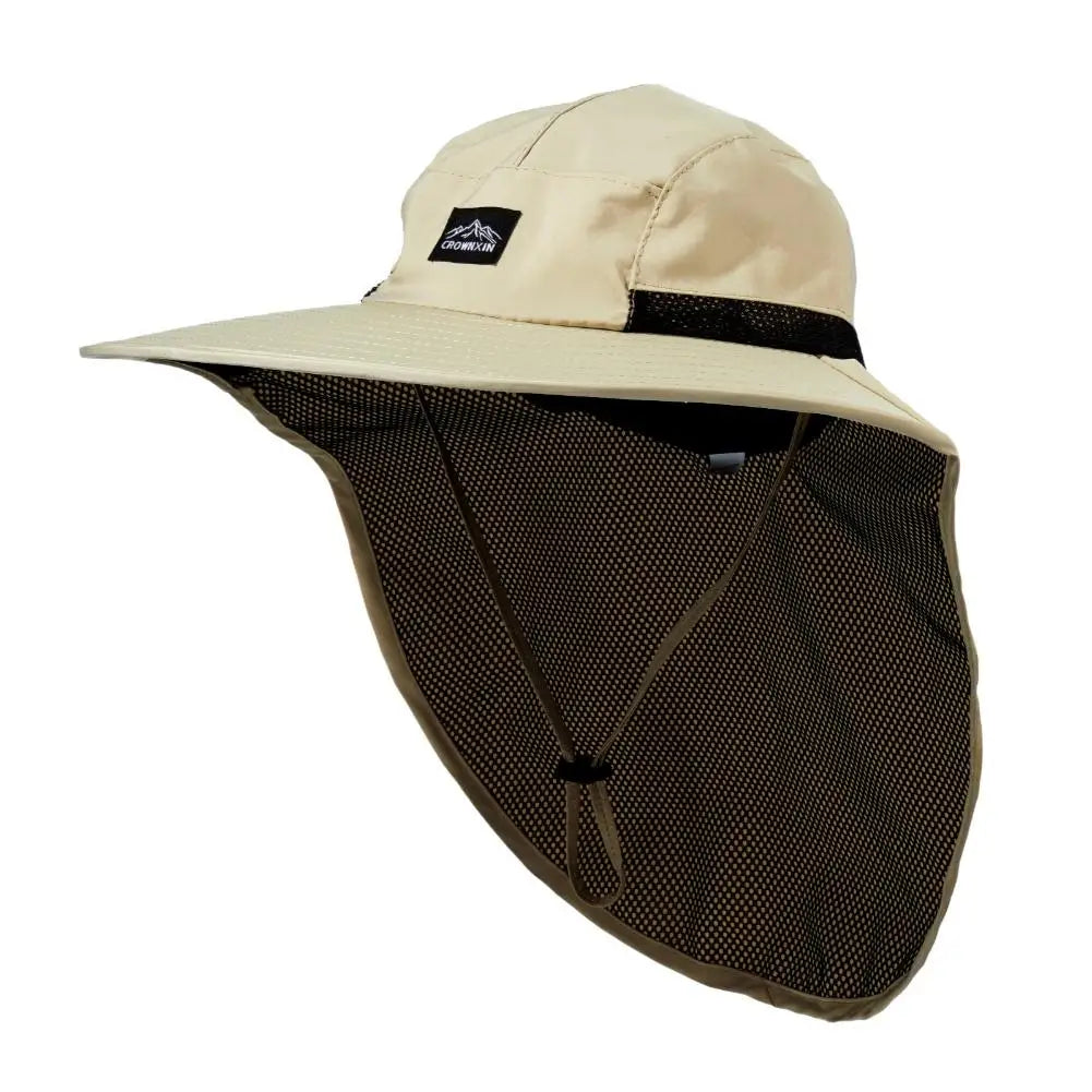 Men's Fisherman Hats Summer Outdoor Sun Protection Hats Wide Brim Waterproof Hiking Breathable Against Ultraviolet Rays Camping