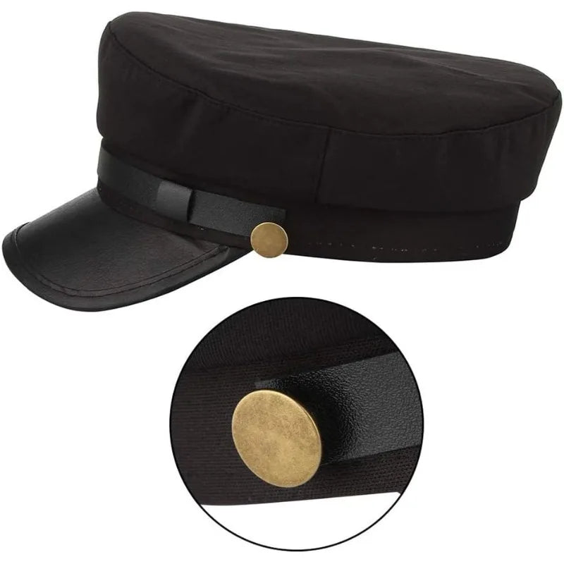 Chauffeur Hat for Men Women, Classic Vintage Captain Hat Newsboy Cap Costume Hats