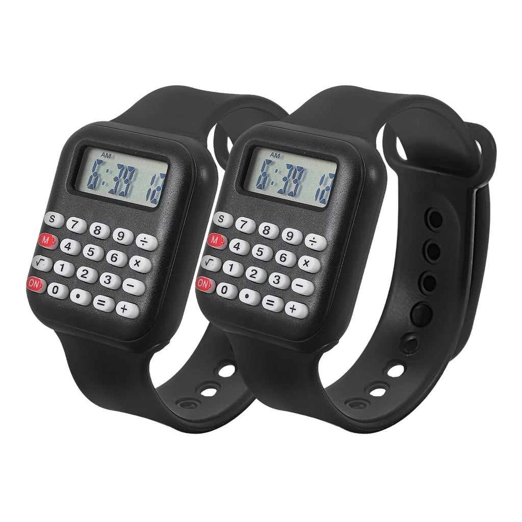 2 Pcs Calculator Watch  Childfriendly Calculator Wrist Watch  for Toddlers Fun Learning Tool  Kids Watches for Girls boys use